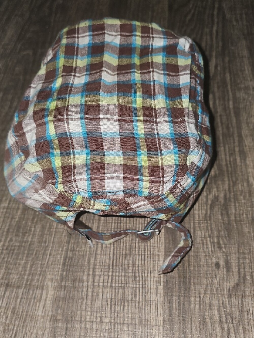 Puma Plaid Cadet Cap in Brown, Blue & Green - Picture 3 of 6